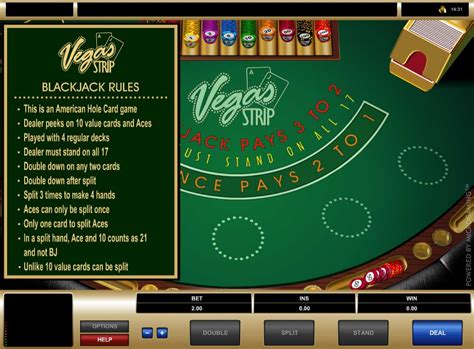  blackjack casino rules vegas